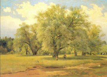 Willows Alight A Sun Artwork by Ivan Ivanovich Shishkin