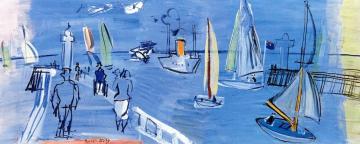 The Jetties With Sailboats Artwork by Raoul Dufy