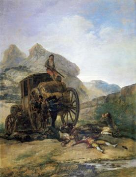 Attack On A Coach Artwork by Francisco Jose de Goya y Lucientes