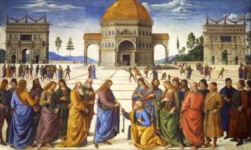 Christ Handing the Keys to St. Peter Artwork by Pietro Perugino