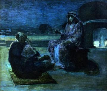Christ And Nicodemus On A Rooftop Artwork by Henry Ossawa Tanner