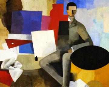 Seated Man Artwork by Roger de la Fresnaye