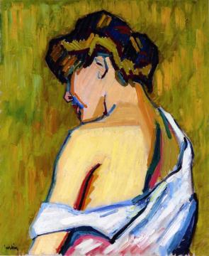 Seated Woman In Profile Artwork by Auguste Herbin