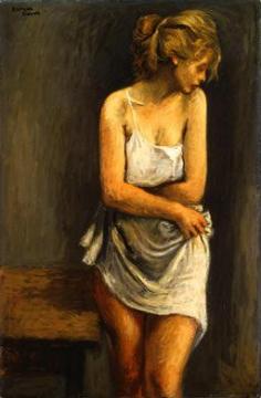 Blond Figure Artwork by Raphael Soyer