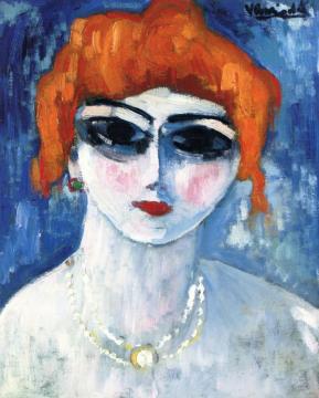 Portrait Of A Young Woman Artwork by Maurice De Vlaminck