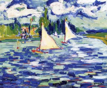 Sailboats At Chatou Artwork by Maurice De Vlaminck