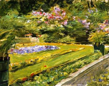 The Terrace in the Wannsee Garden toward the Northwest Artwork by Max Liebermann