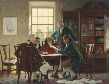 Drafting The Declaration Of Independence - 1776 Artwork by Newell Convers (N.C.) Wyeth
