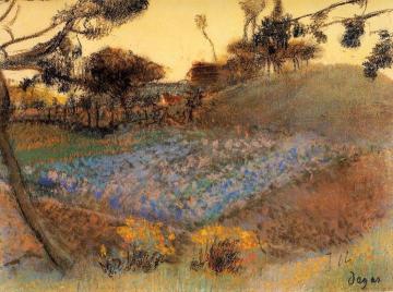 Field of Flax Artwork by Edgar Degas