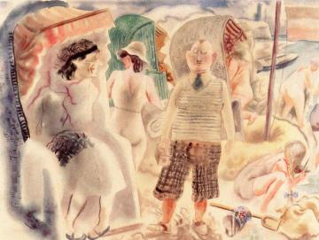 Baltic Sea Beach, Prerow Artwork by George Grosz
