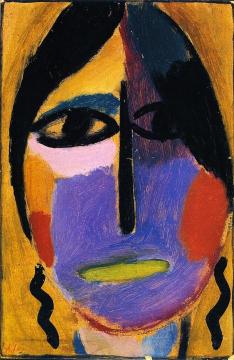 Mystical Head: Raven's Wing III Artwork by Alexej Jawlensky