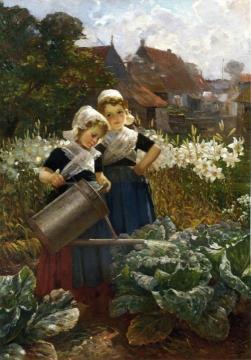 The Little Gardeners Artwork by Edmond Louyot
