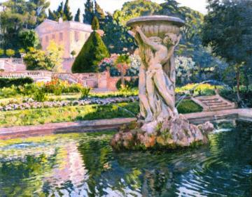 Ornamental Lake in a Park Artwork by Theo van Rysselberghe