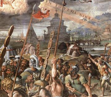 Vision of the Cross (detail) (Stanza di Constantino) Artwork by Raphael