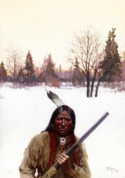 Hunter Artwork by Henry F. Farny