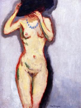 Nude With Black Hat Artwork by Kees Van Dongen