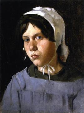 Young Peasant Girl Artwork by Julian Alden Weir