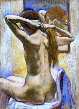 Study of Nude Artwork by Theo van Rysselberghe