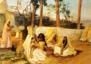 Women At The Cemetery Artwork by Frederick Arthur Bridgman