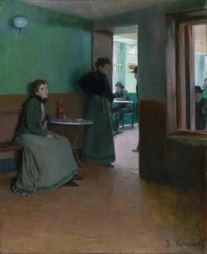 Interior Of A Café Artwork by Santiago Rusiñol Prats