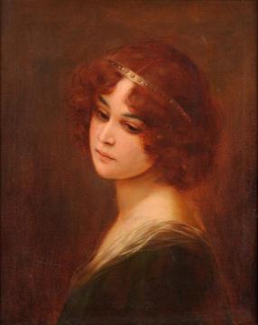 Redhead Beauty Artwork by Theodor Recknagel