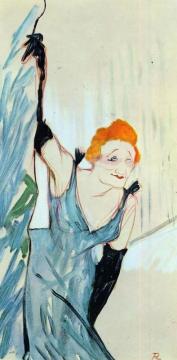 Yvette Guilbert Taking A Curtain Call Artwork by Henri de Toulouse-Lautrec