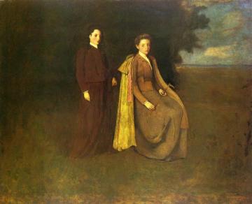 The Thomas Sisters Artwork by George de Forest Brush