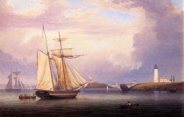 Drying Sails off Ten Pound Island Artwork by Fitz Hugh Lane