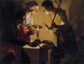 Esau Selling His Birthright Artwork by Hendrick Terbrugghen