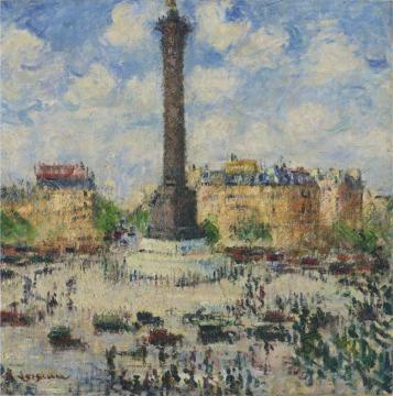 Place de la Bastille Artwork by Gustave Loiseau