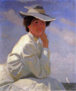 In The Sunlight: Portrait Of The Artist's Wife Artwork by William Mcgregor Paxton