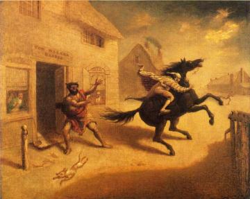 Tom Walker's flight Artwork by John Quidor