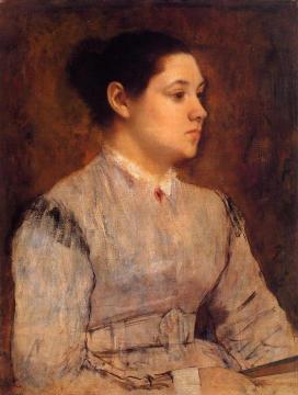 Portrait of a Young Woman Artwork by Edgar Degas