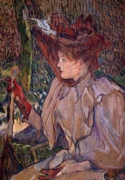 Woman With Gloves Artwork by Henri de Toulouse-Lautrec