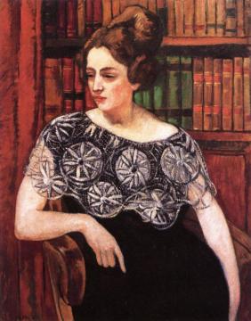 Juliette Juin In A Lace Collar Artwork by Louis Valtat
