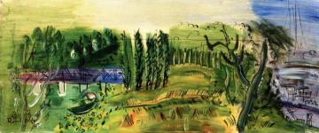 The Seine at Saint Cloud Artwork by Raoul Dufy