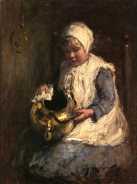 Polishing the Kettle Artwork by Robert Gemmell Hutchison
