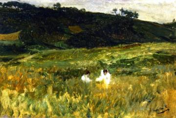 Landscape with Figures, Asturias Artwork by Joaquin Sorolla y Bastida