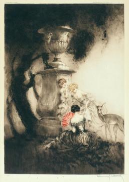 Four Dears Artwork by Louis Icart