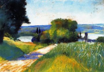Schloß Rheinstein Am Rhein Artwork by Lesser Ury
