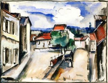 View Of A Village Artwork by Maurice De Vlaminck