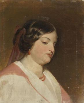 Study On The Portrait Of Fräulein Von Heintl Artwork by Friedrich von Amerling