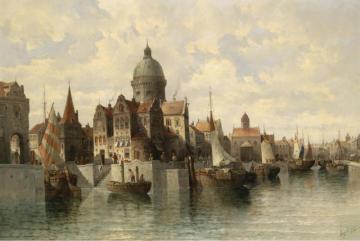View Of Amsterdam Artwork by August von Siegen