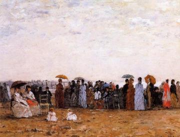 Trouville, Beach Scene Artwork by Eugène-Louis Boudin