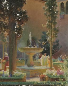 A Moorish Garden, Alhambra Artwork by Charles Courtney Curran