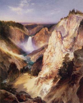 Great Falls of Yellowstone Artwork by Thomas Moran