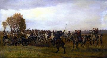Horse Artillery, 1865. Going into Battle: Skirmish before Petersburg Artwork by William Trego