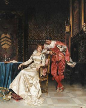 The Suitor Artwork by Charles Joseph Frederick Soulacroix