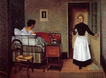 The Sick Girl Artwork by Felix Vallotton