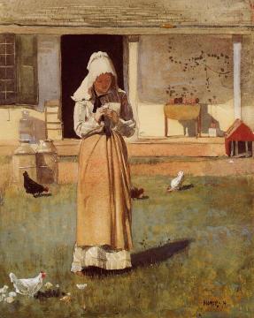 The Sick Chicken Artwork by Winslow Homer